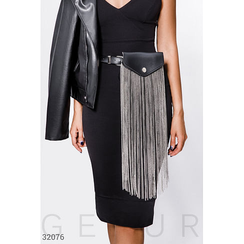 Набедренная сумка с декором Leather trend