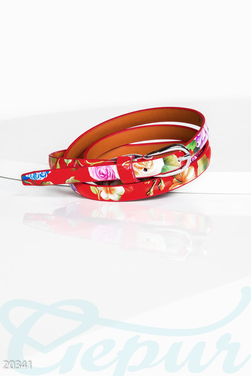 Яркий лаковый ремень Belts