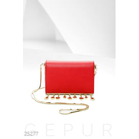 Вечерняя кожаная сумка Gepur couture