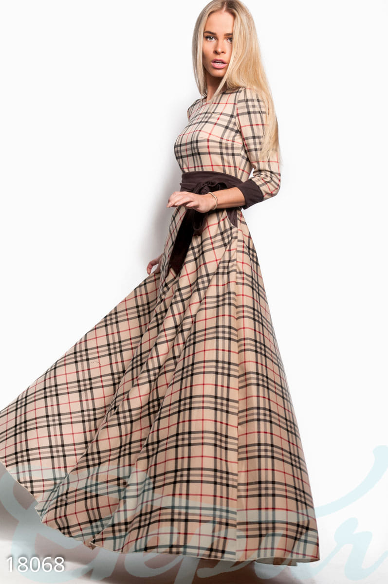Длинное платье в клетку Vibe