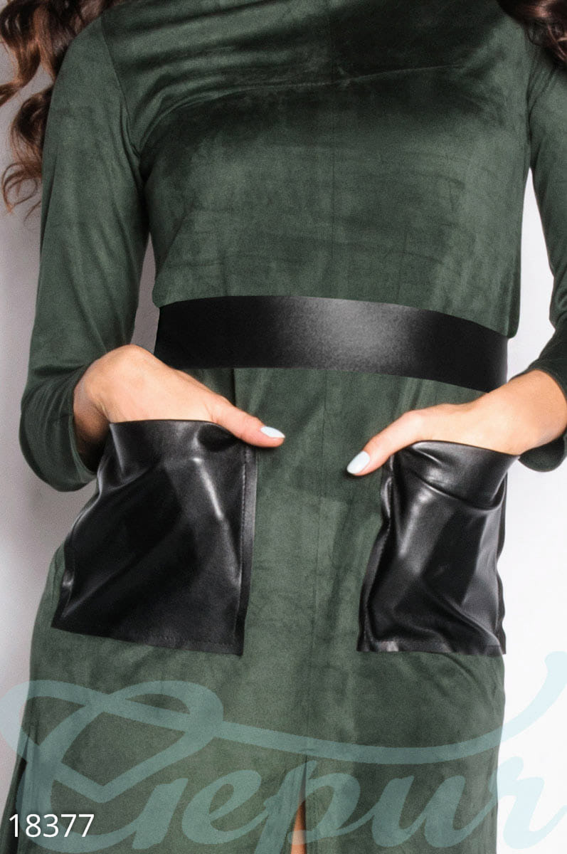 Мягкое замшевое платье Every day