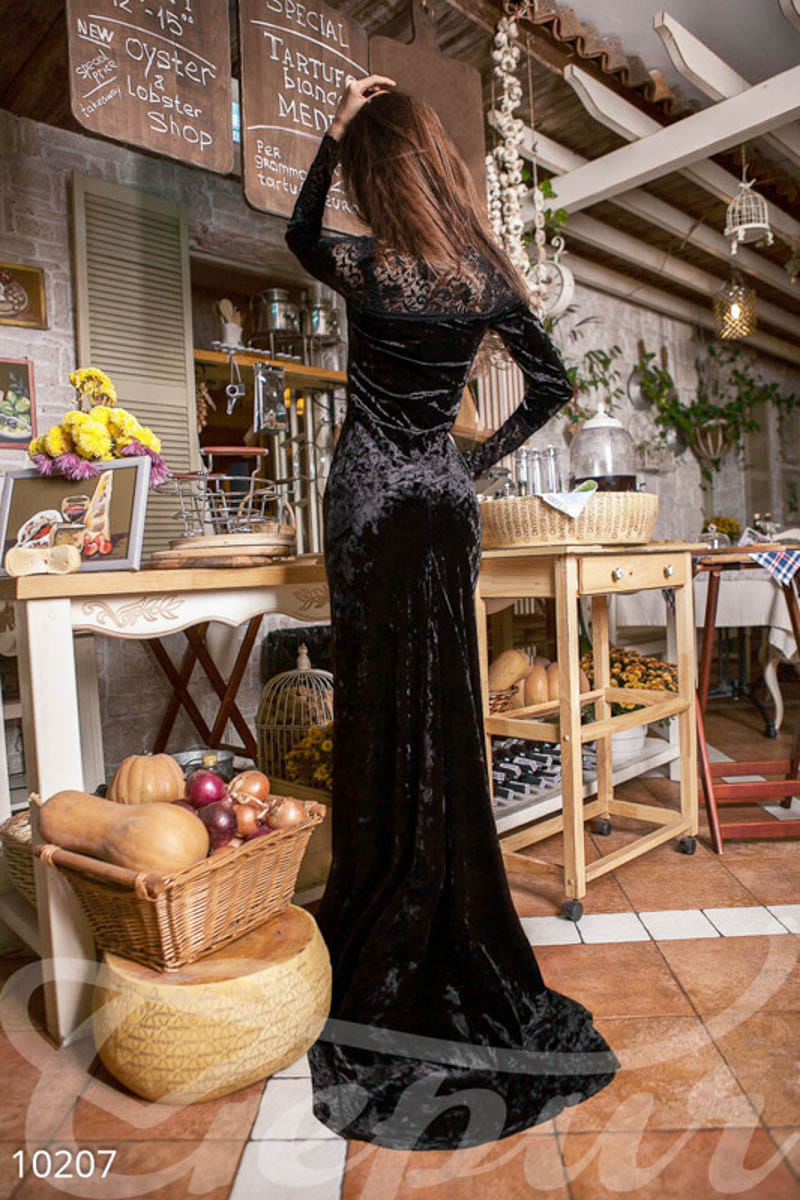 Бархатное платье-годе Little italy