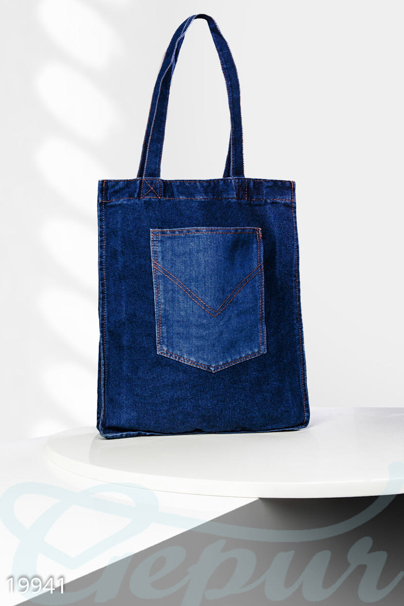 Джинсовая сумка-шоппер Signature