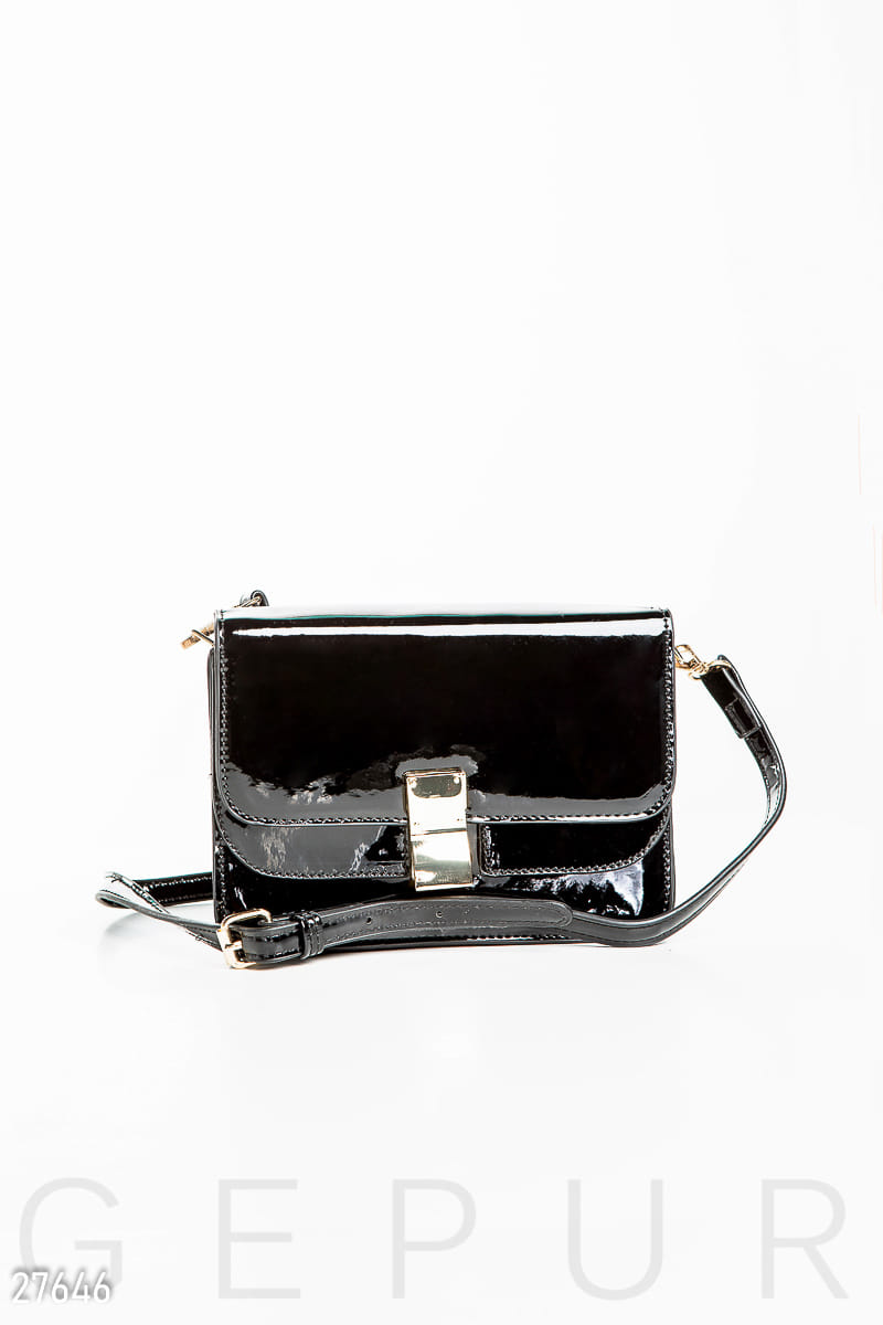 Лаковая сумка-messenger Dress time