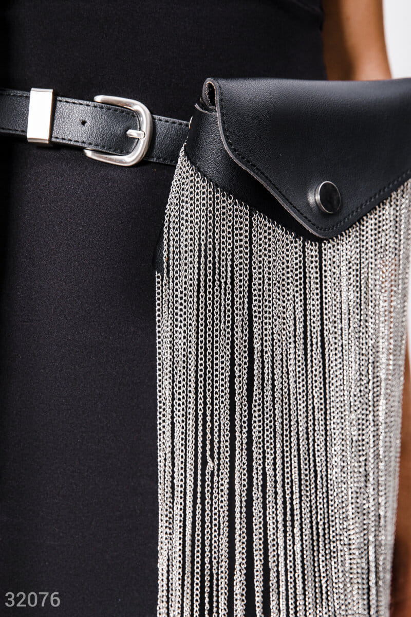 Набедренная сумка с декором Leather trend