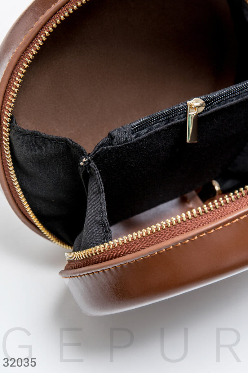 Круглая сумка-тоут Leather trend