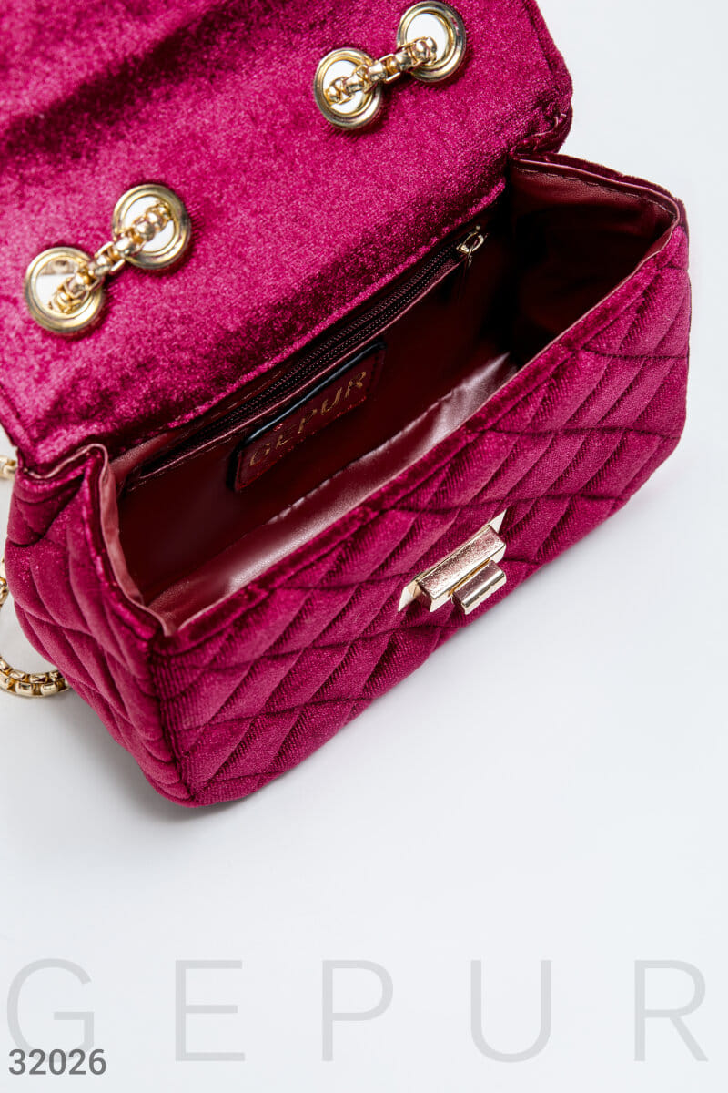 Бархатная сумка-messenger Anna sedokova x gepur