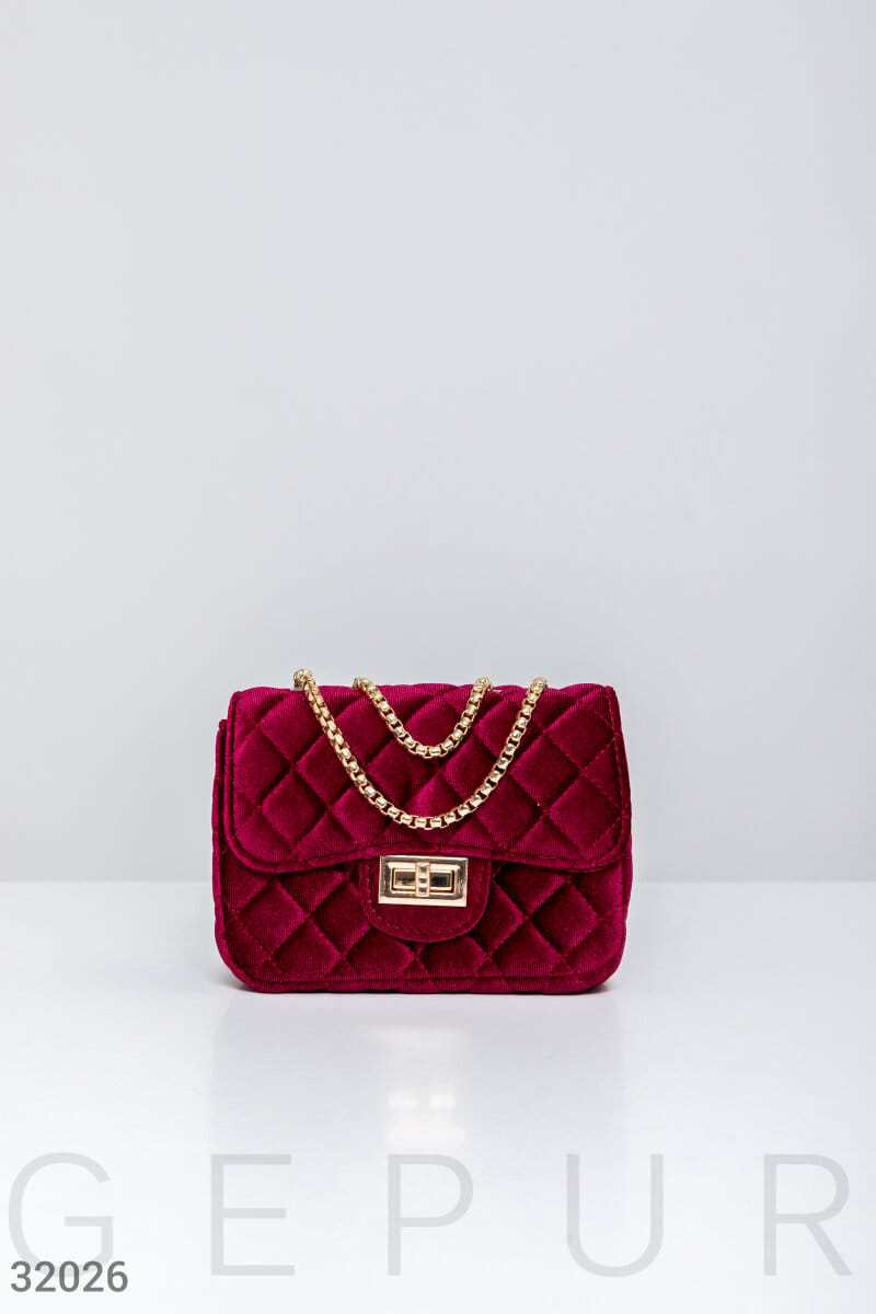 Бархатная сумка-messenger Anna sedokova x gepur