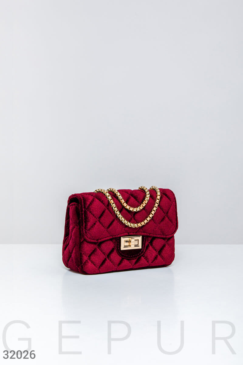 Бархатная сумка-messenger Anna sedokova x gepur