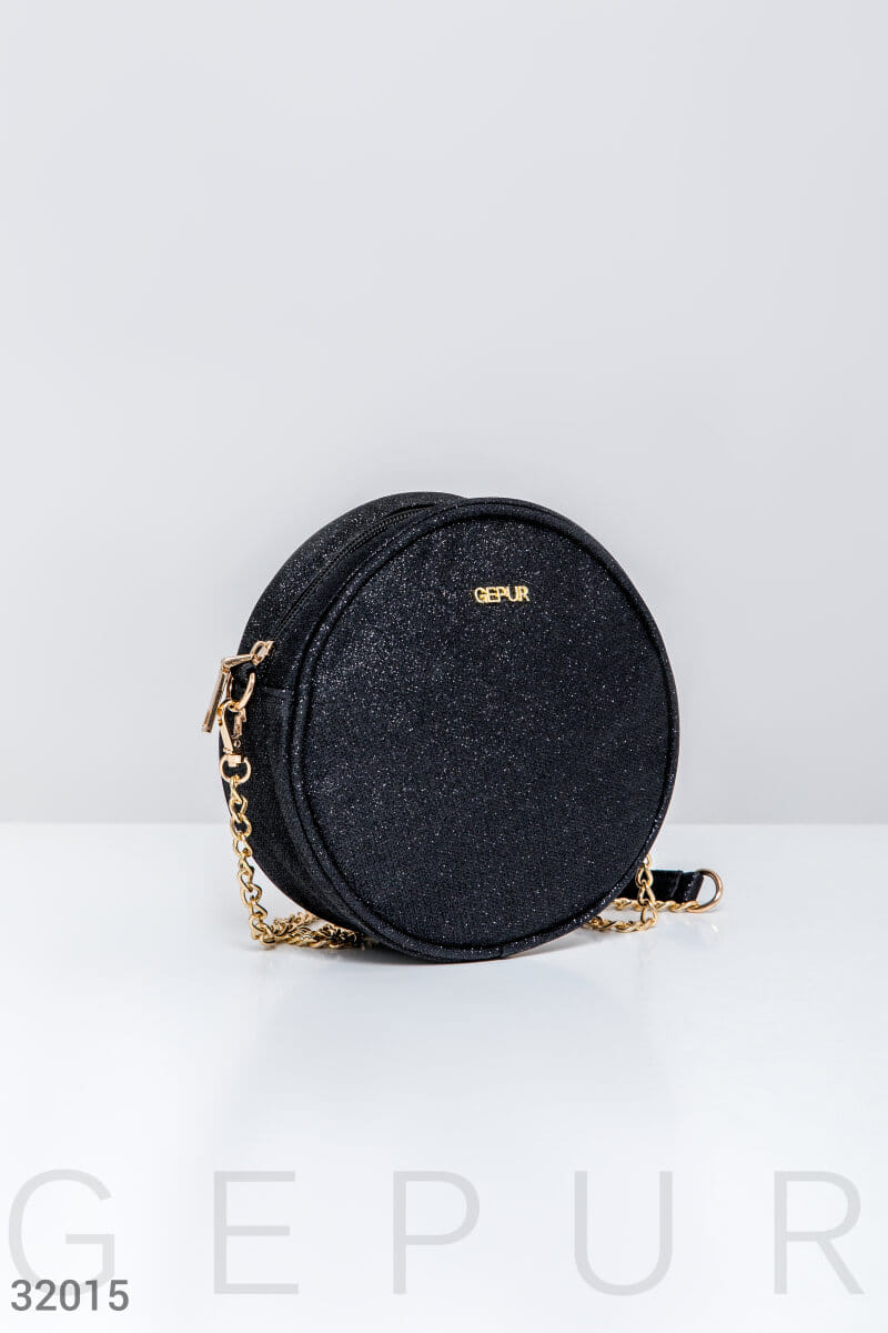 Маленькая круглая сумка Leather trend