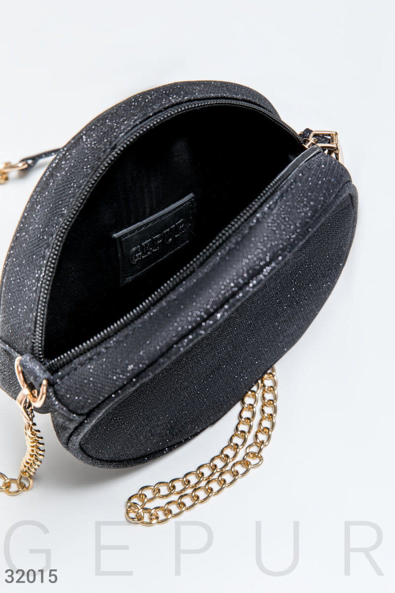 Маленькая круглая сумка Leather trend