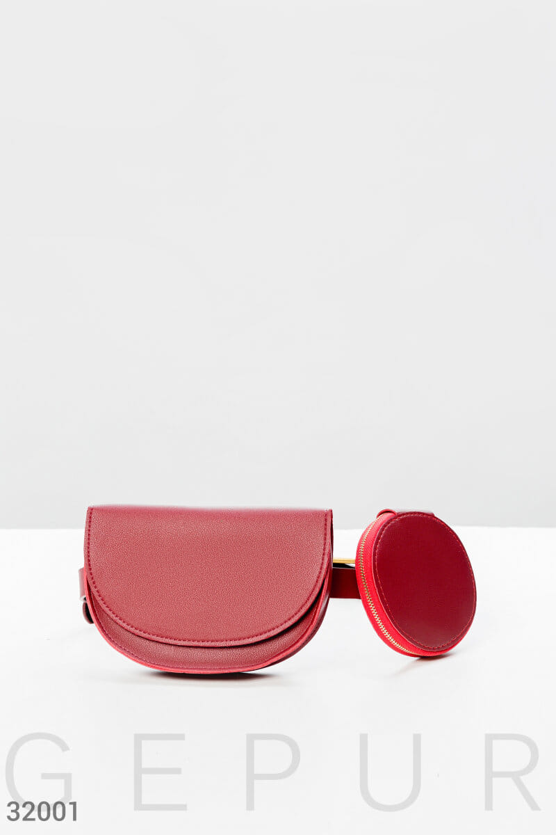 Бордовая поясная сумка Warm favourites