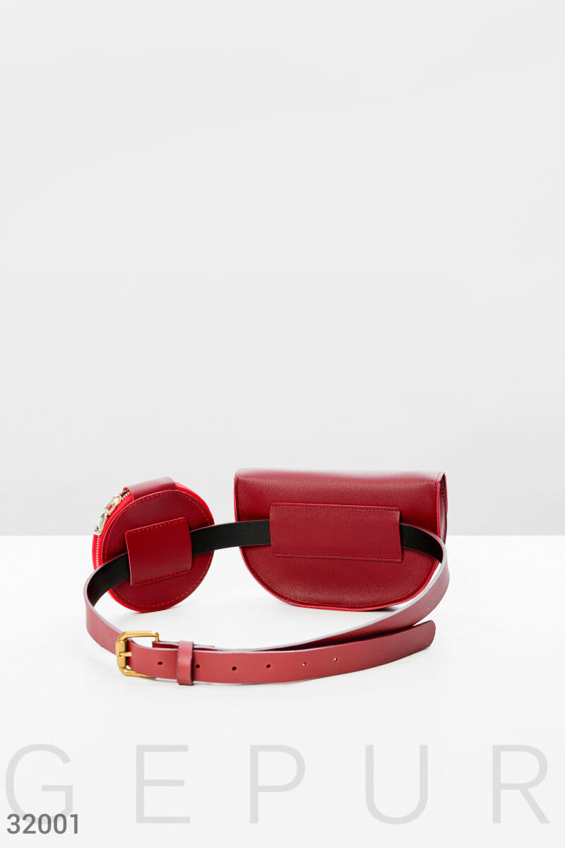 Бордовая поясная сумка Warm favourites