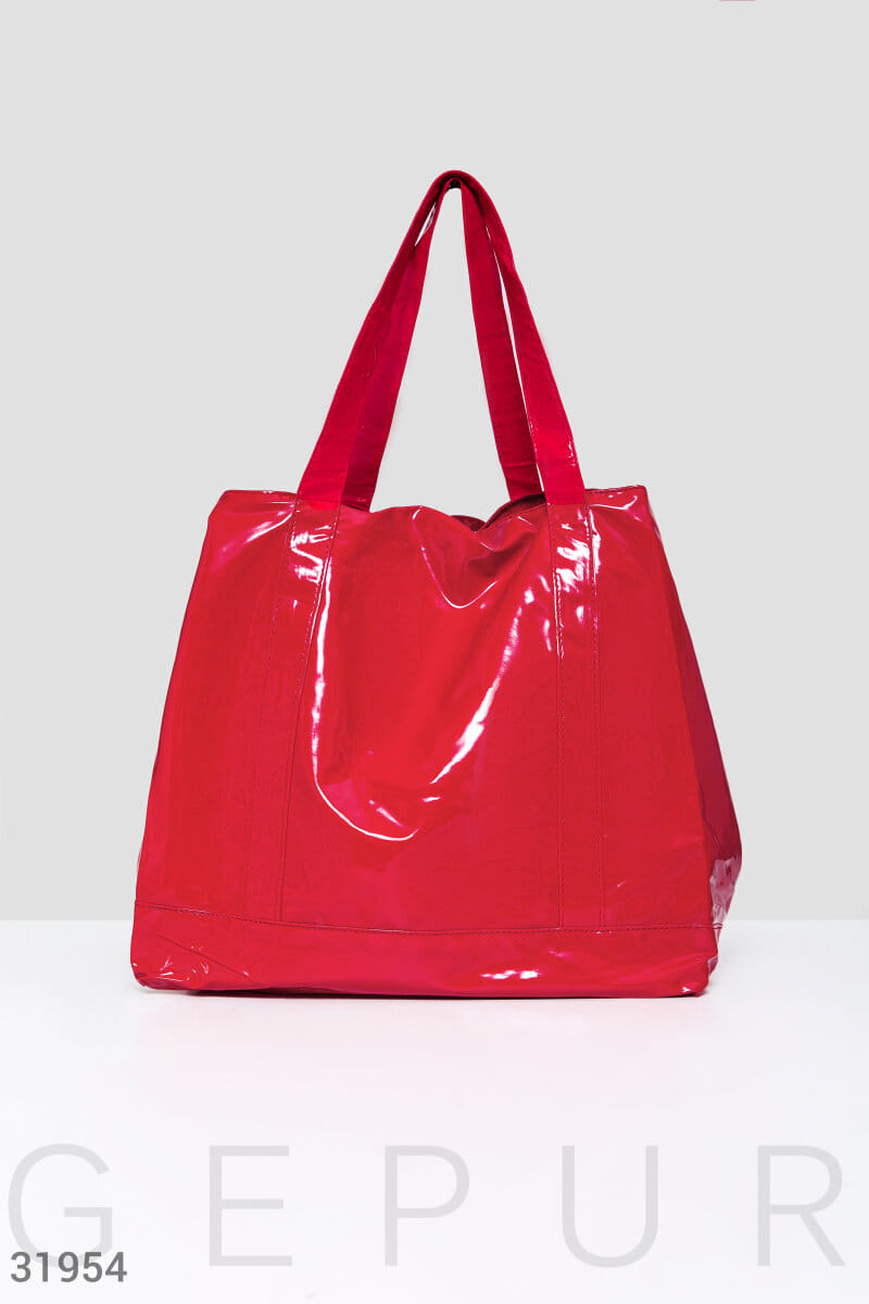 Яркая лаковая сумка Leather trend