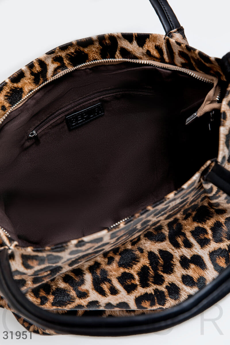 Сумка в леопардовый принт Leather trend