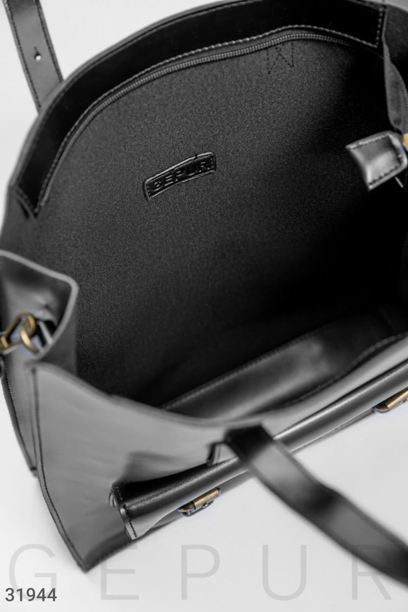 Черная сумка Gepur This is your time