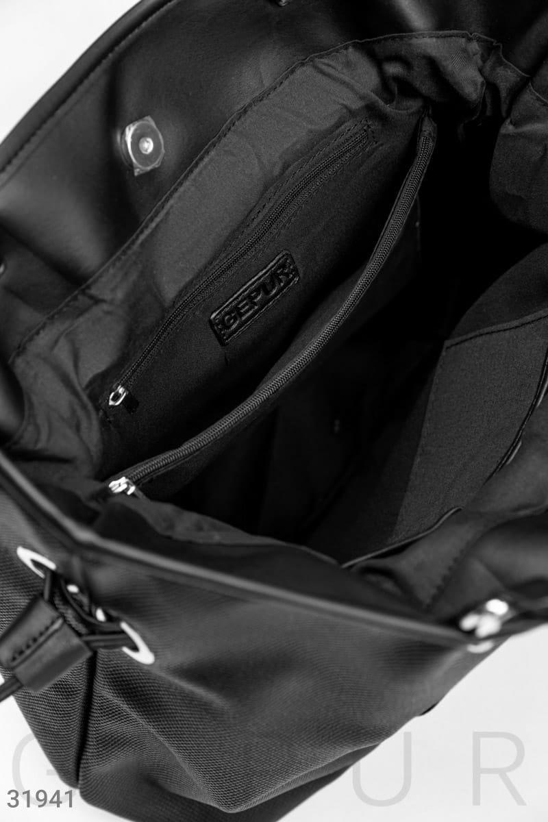 Актуальная черная сумка This is your time