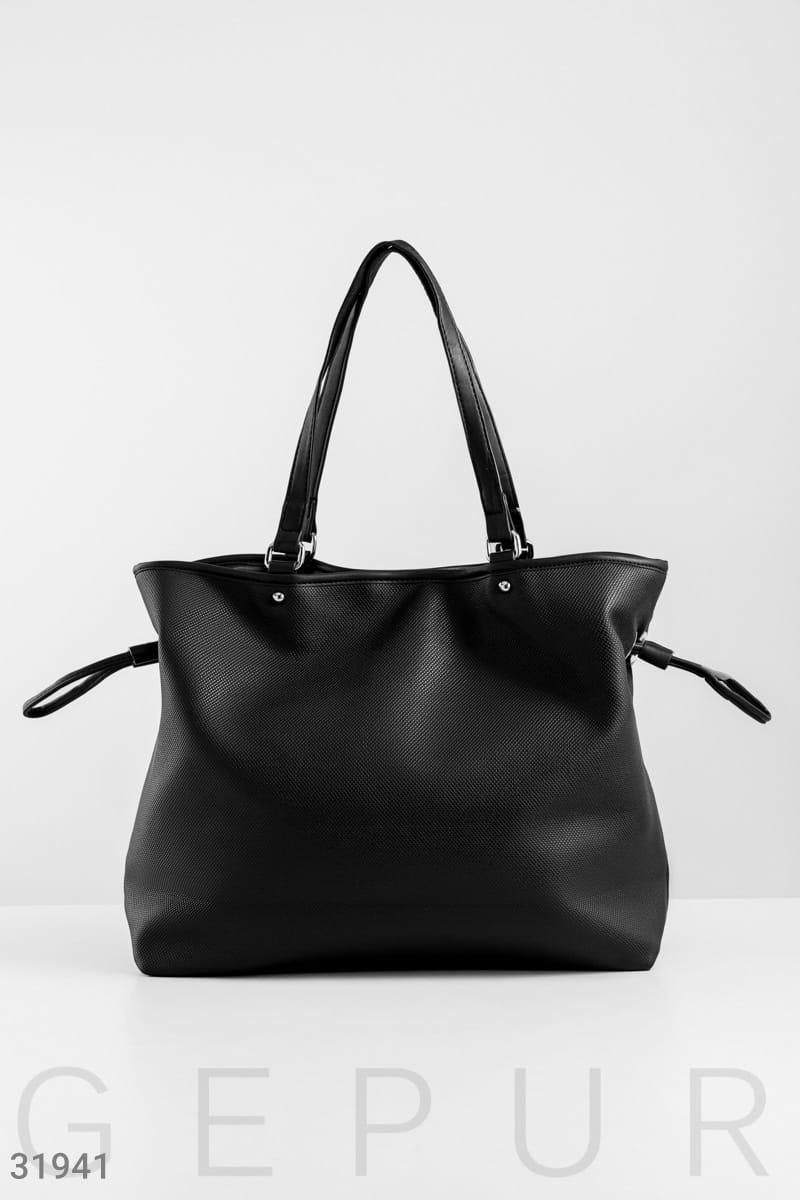 Актуальная черная сумка This is your time