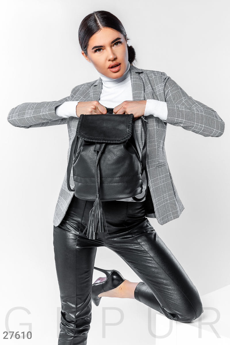 Кожаный рюкзак с декором Spring edition