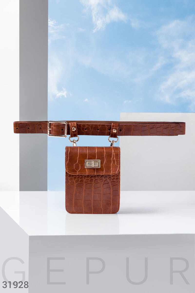 Компактная поясная сумка Leather trend