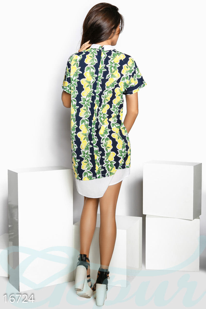 Платье с лимонами Mix