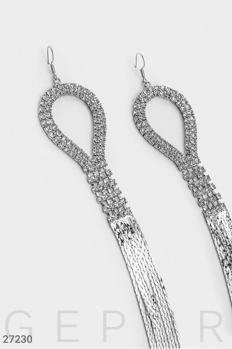 Серьги-шандельеры с камнями Dancing queen