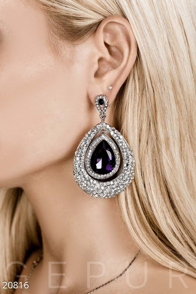 Большие серьги-подвески Glory