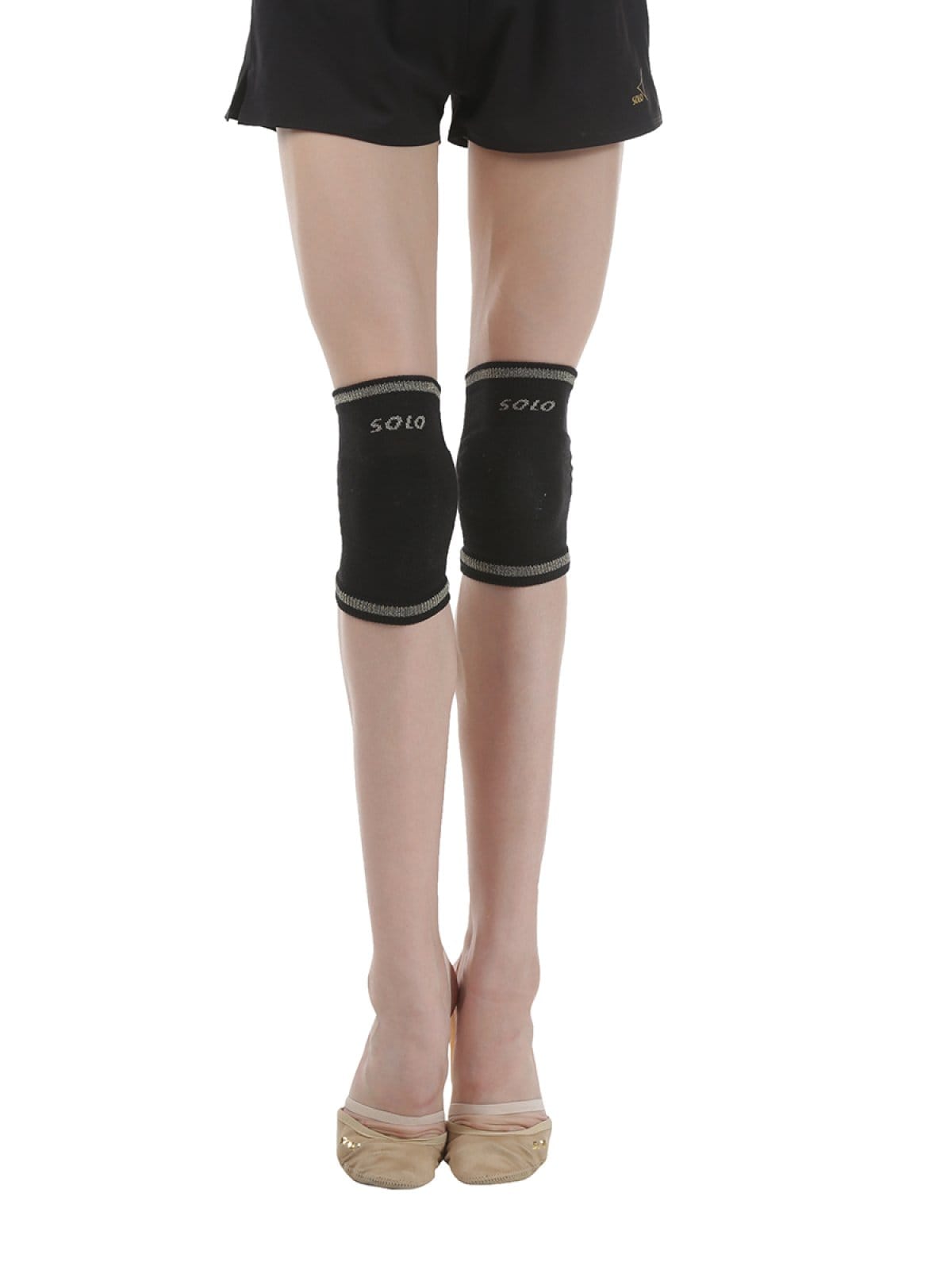 Наколенники вязаные Solo с золотыми нитями