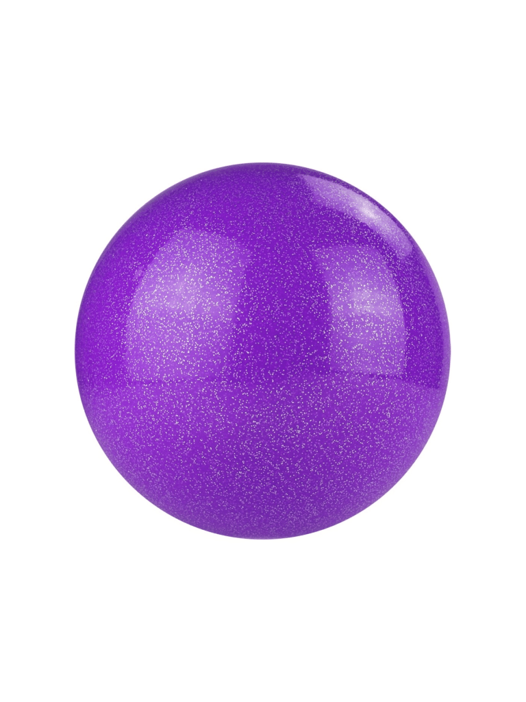 Мяч для художественной гимнастики 18см с блёстками (фиолетовый)