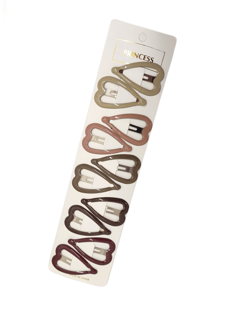 Заколка с глянцевым покрытием Сердце 1 шт.