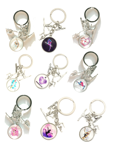 Брелок круглый "гимнастка"