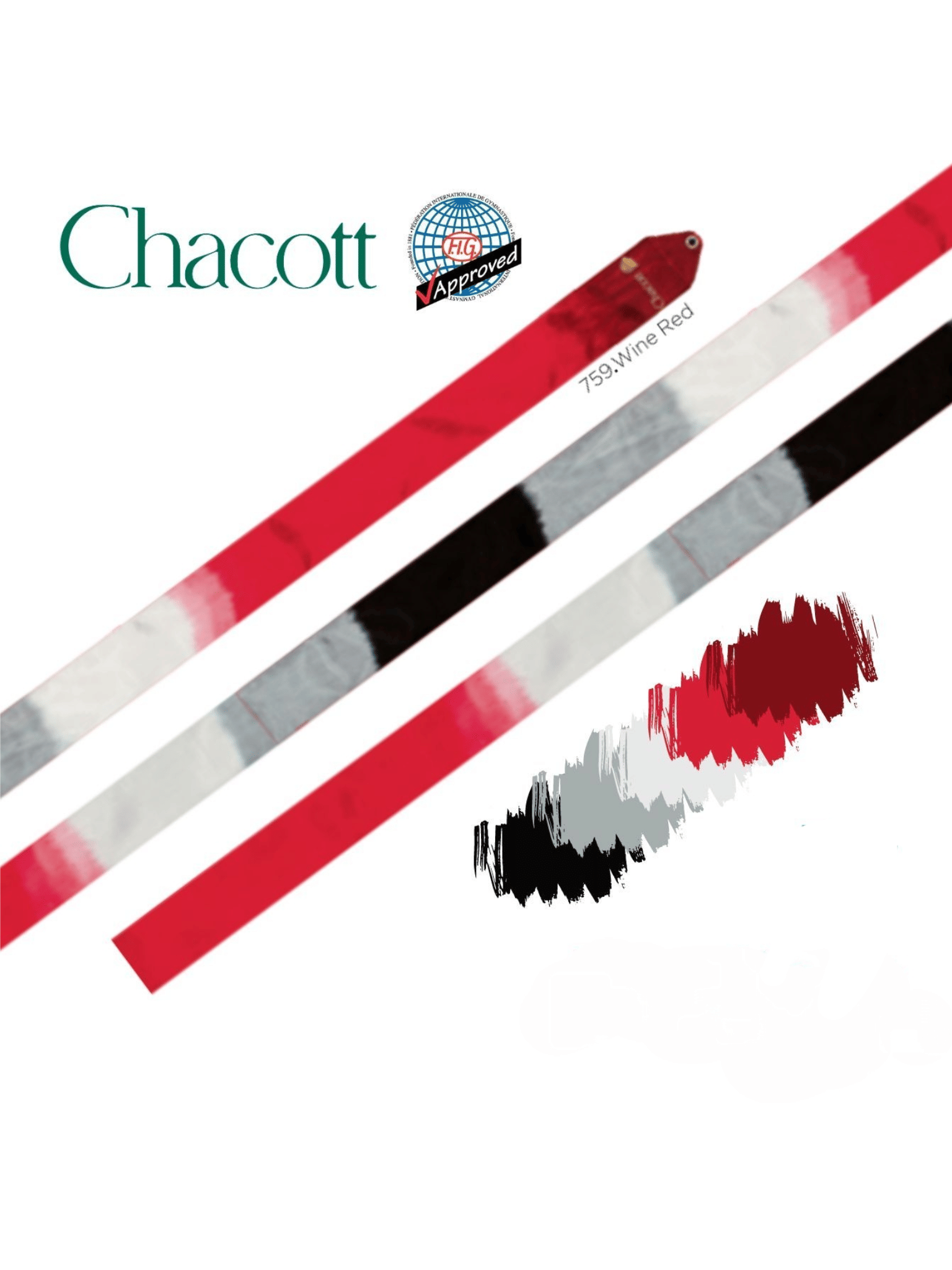 Лента многоцветная Chacott 5м (759. Wine Red)