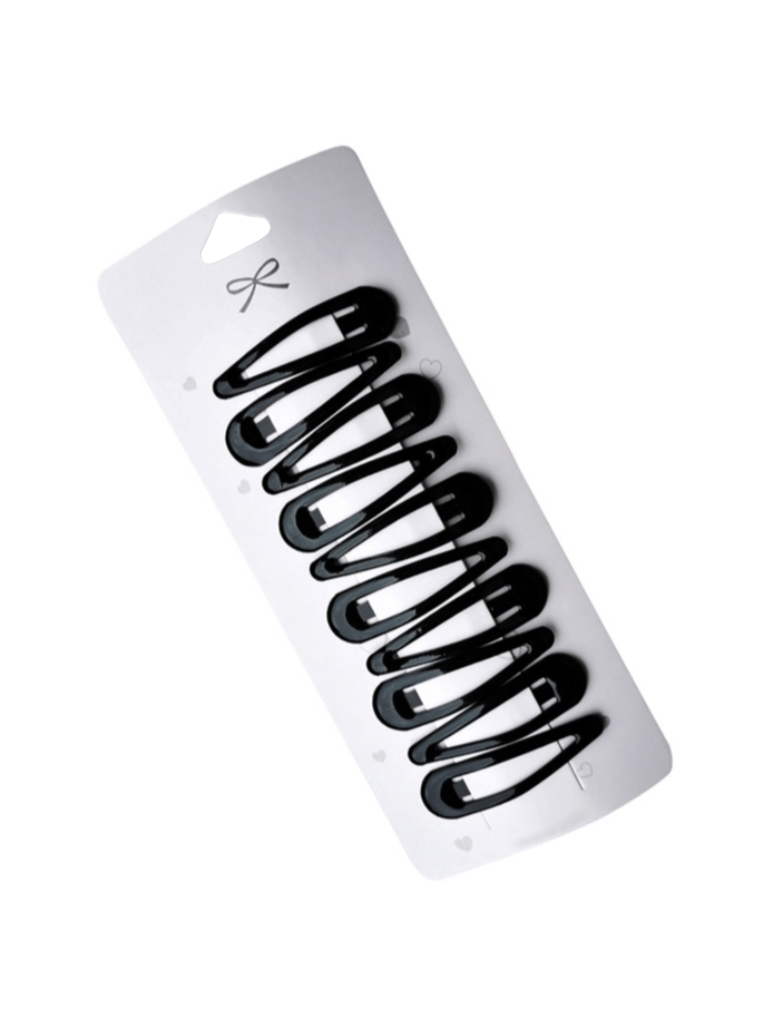 Заколка с глянцевым покрытием 1 шт (чёрный)