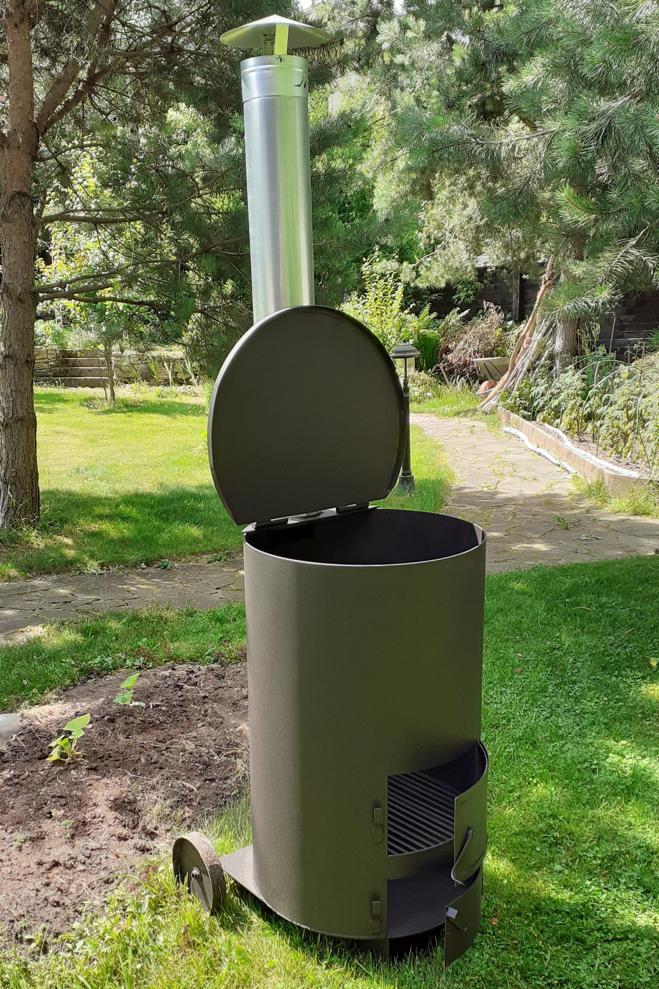 Печь - бочка "Золушка-2" для сжигания мусора особо прочная (4 мм) (Pionehr)