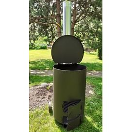 Печь - бочка "Золушка-2" для сжигания мусора особо прочная (4 мм) (Pionehr)