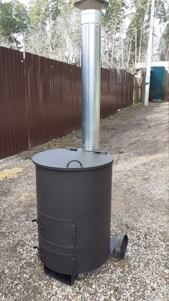 Печь - бочка "Золушка-1" для сжигания мусора 4 мм (Pionehr)