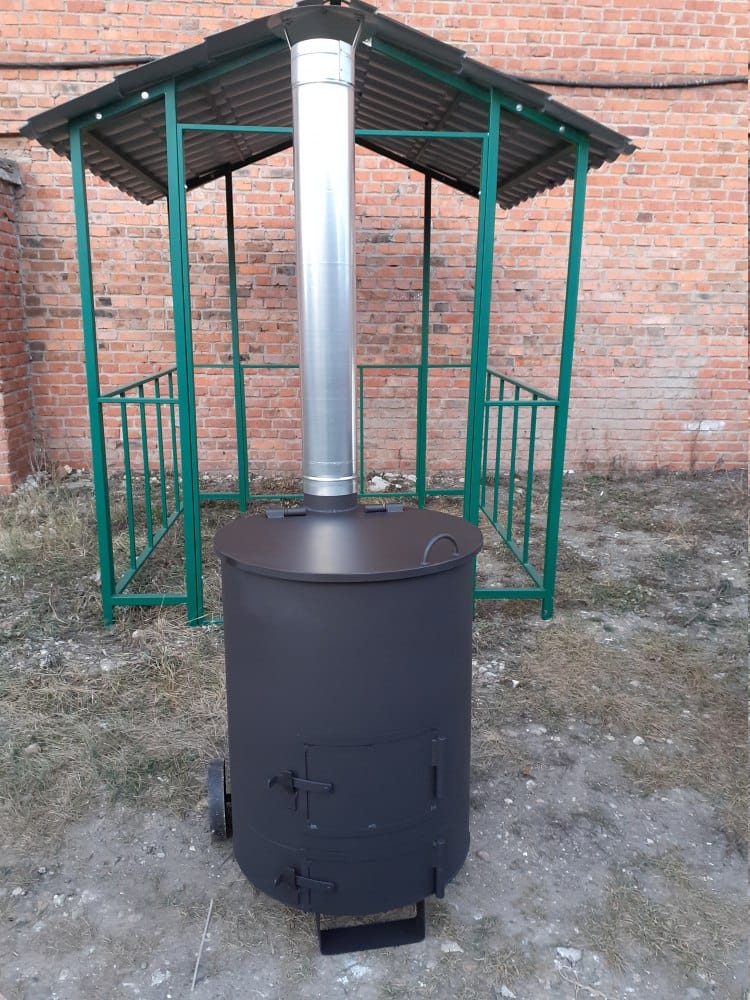 Печь - бочка для сжигания садового мусора "Смуглянка" 200Л (Pionehr)