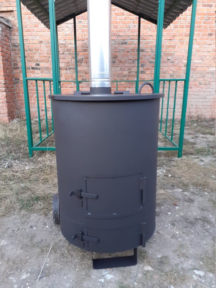 Печь - бочка для сжигания садового мусора "Смуглянка" 200Л (Pionehr)