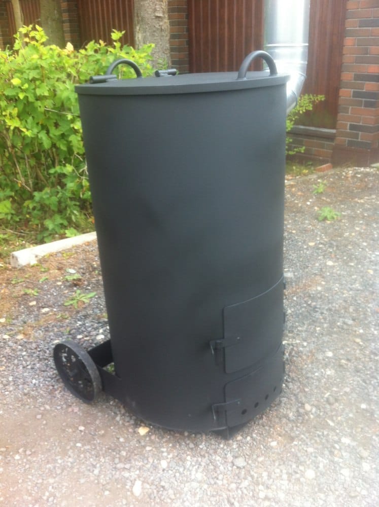 Печь - бочка для сжигания садового мусора "Смуглянка" 260 Л (Pionehr)