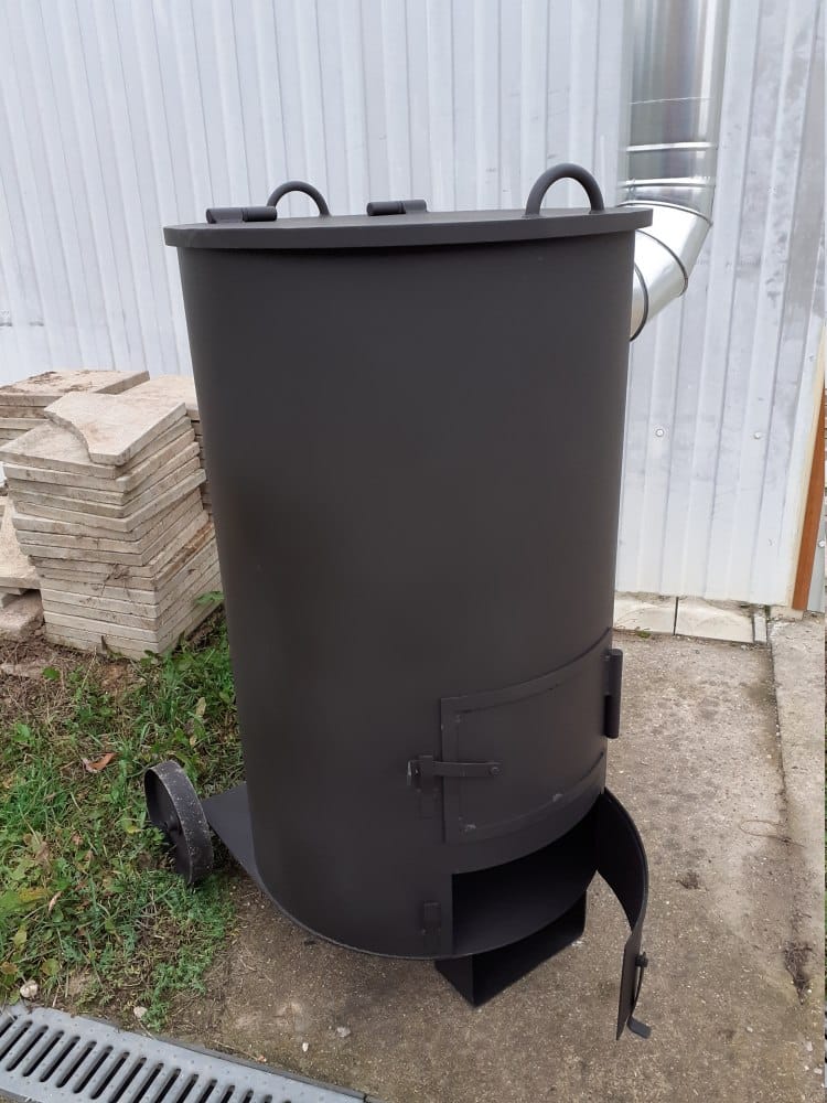 Печь - бочка для сжигания садового мусора "Смуглянка" 260 Л (Pionehr)