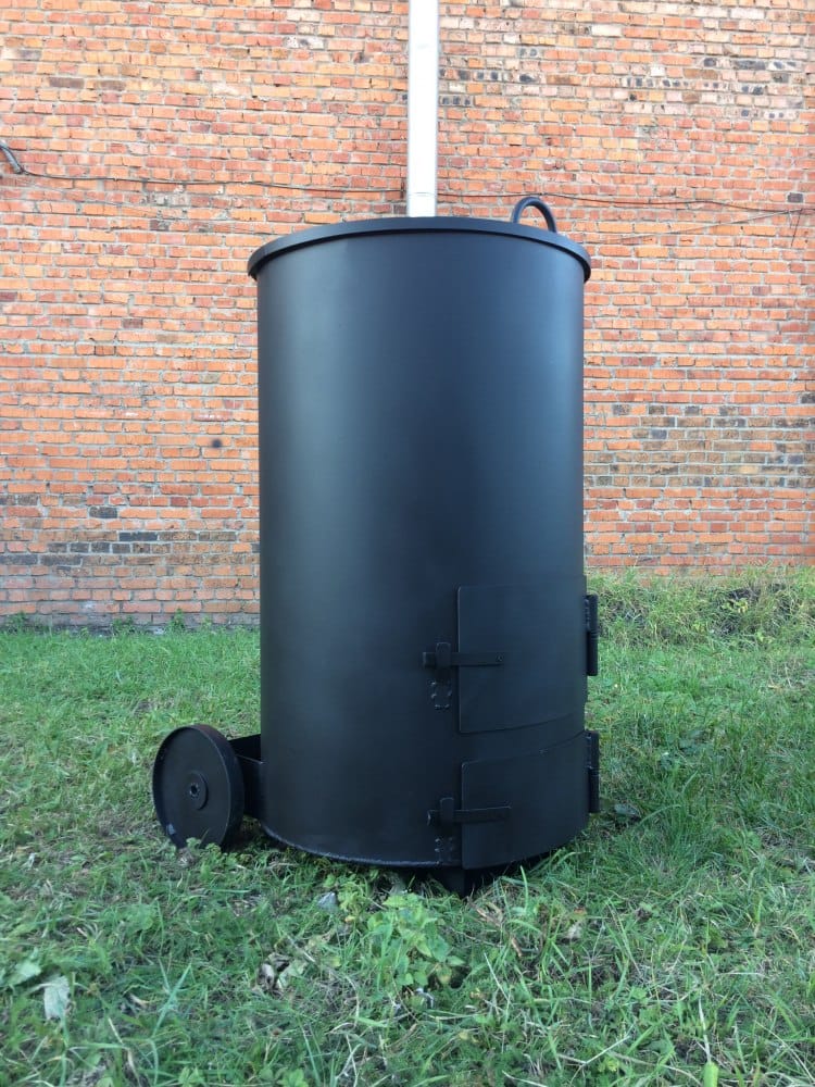 Печь - бочка для сжигания садового мусора "Смуглянка" 260 Л (Pionehr)