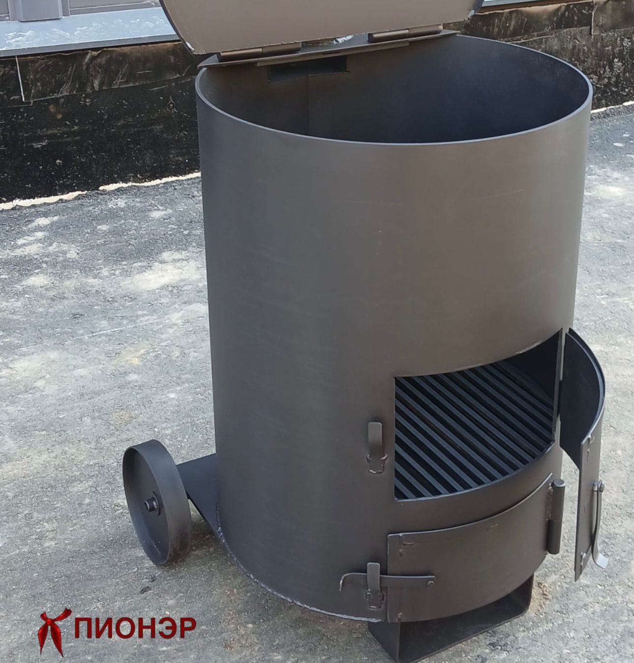 Печь - бочка для сжигания мусора "Золушка" 1 (5мм) (Pionehr)