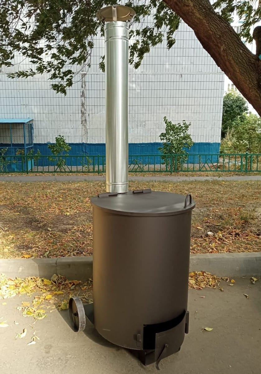 Печь - бочка для сжигания мусора УСМ - 200 (3 мм) (Pionehr)