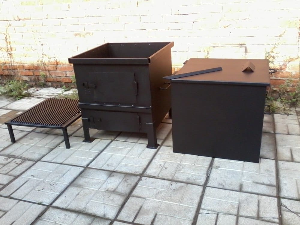 Печь для сжигания садового мусора "Уголек 450" разборная (сталь 3 мм). (Pionehr)