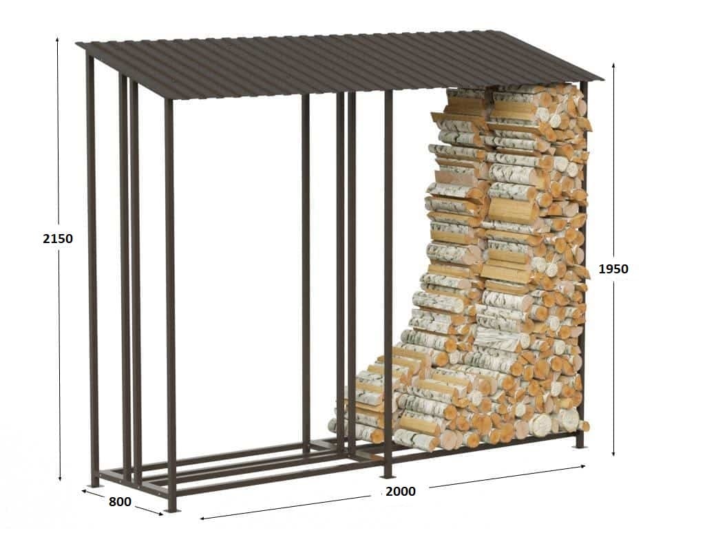 Уличная дровница КУБ 2+2 (Pionehr)