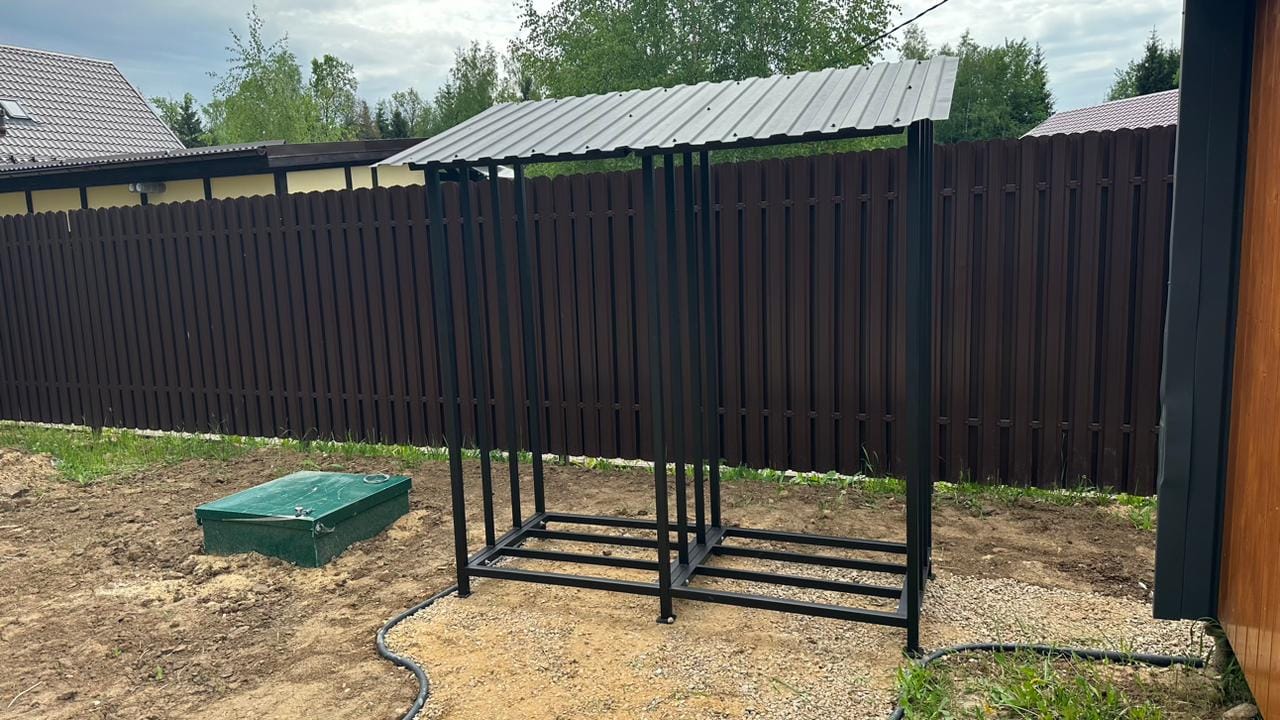 Уличная дровница КУБ 2+2 (Pionehr)