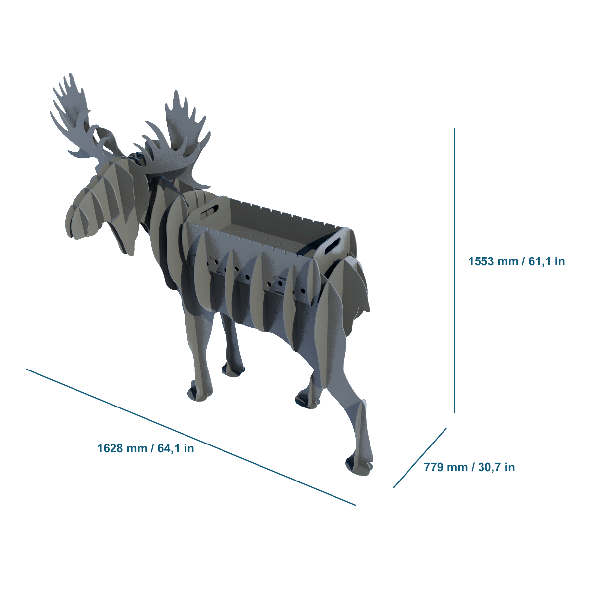 Мангал 3D разборный " Лось "