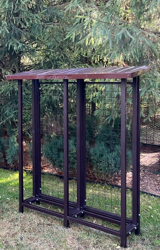 Дровница уличная разборная КУБ-2М с сеткой (Pionehr)