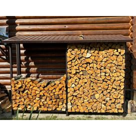 Уличная металлическая дровница КУБ-3М с сеткой (Pionehr)