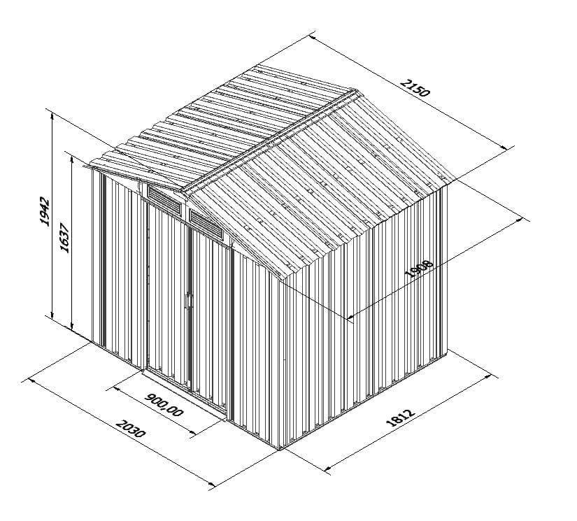 Металлический хозблок Арчер В